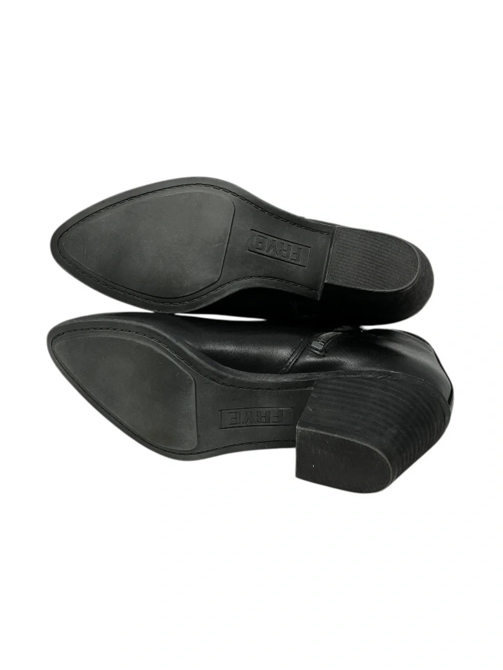 Frye Judith Double Zip Black Booties